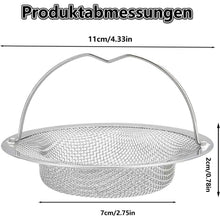 Edelstahl Spülbeckensieb mit Griff – 4er Set