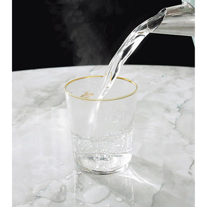 Wasserdichte PVC Tischdecke Hellgold Marmor 90x200 cm