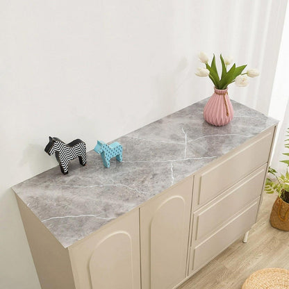 Wasserdichte Tischdecke Grau Marmor 90x180cm PVC Tischfolie