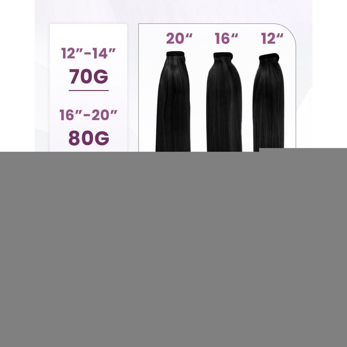 Echthaar Zopf Extension Schwarz 30cm Remy Pferdeschwanz