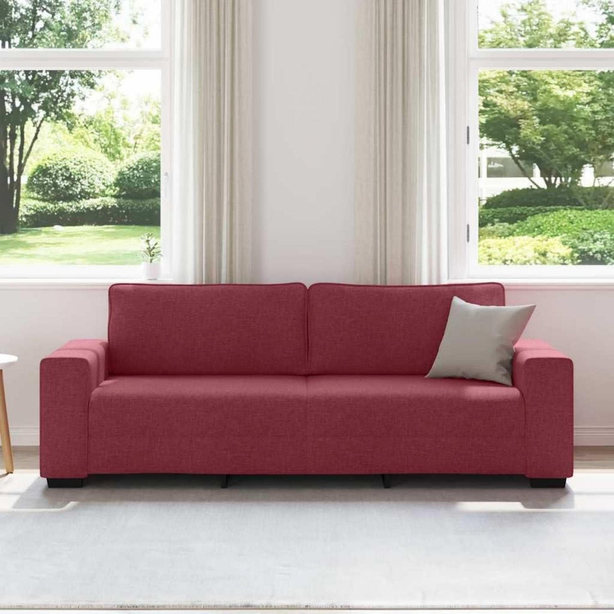 Bequemes 3-Sitzer Sofa Weinrot – Modernes Polstersofa 180cm