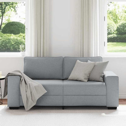 Klappsofa mit Schlaffunktion, Hellgrau, 2-Sitzer Sofa