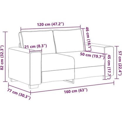 Bequemes 2-Sitzer Sofa im Modern-Stil, Creme