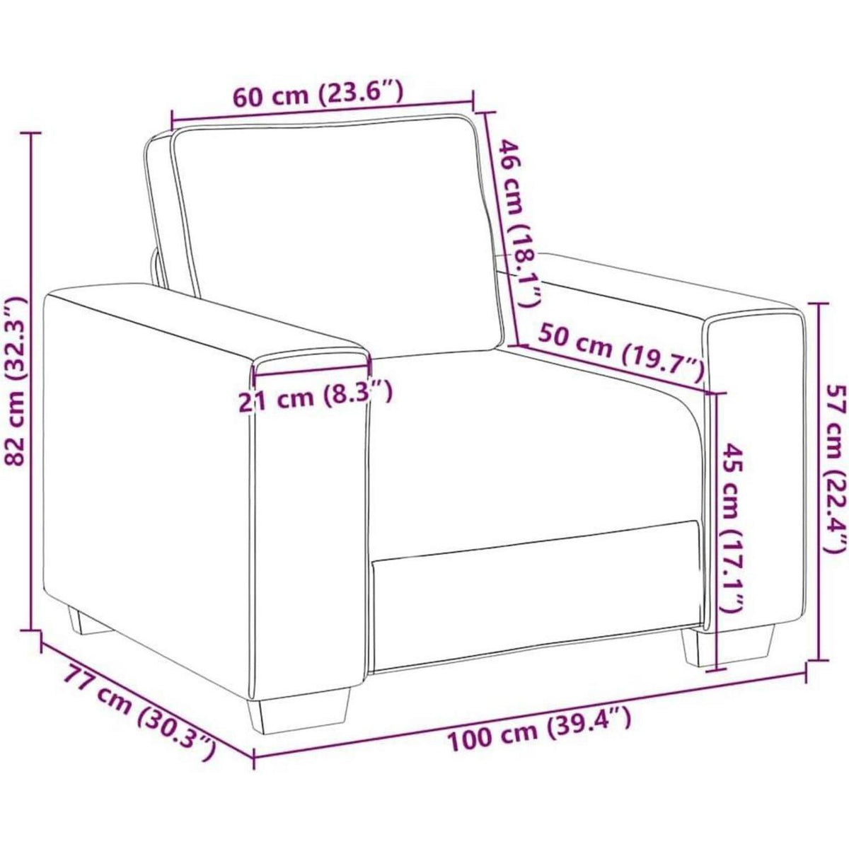 Klappsofa mit Schlaffunktion – Dunkelgrau, 60 cm