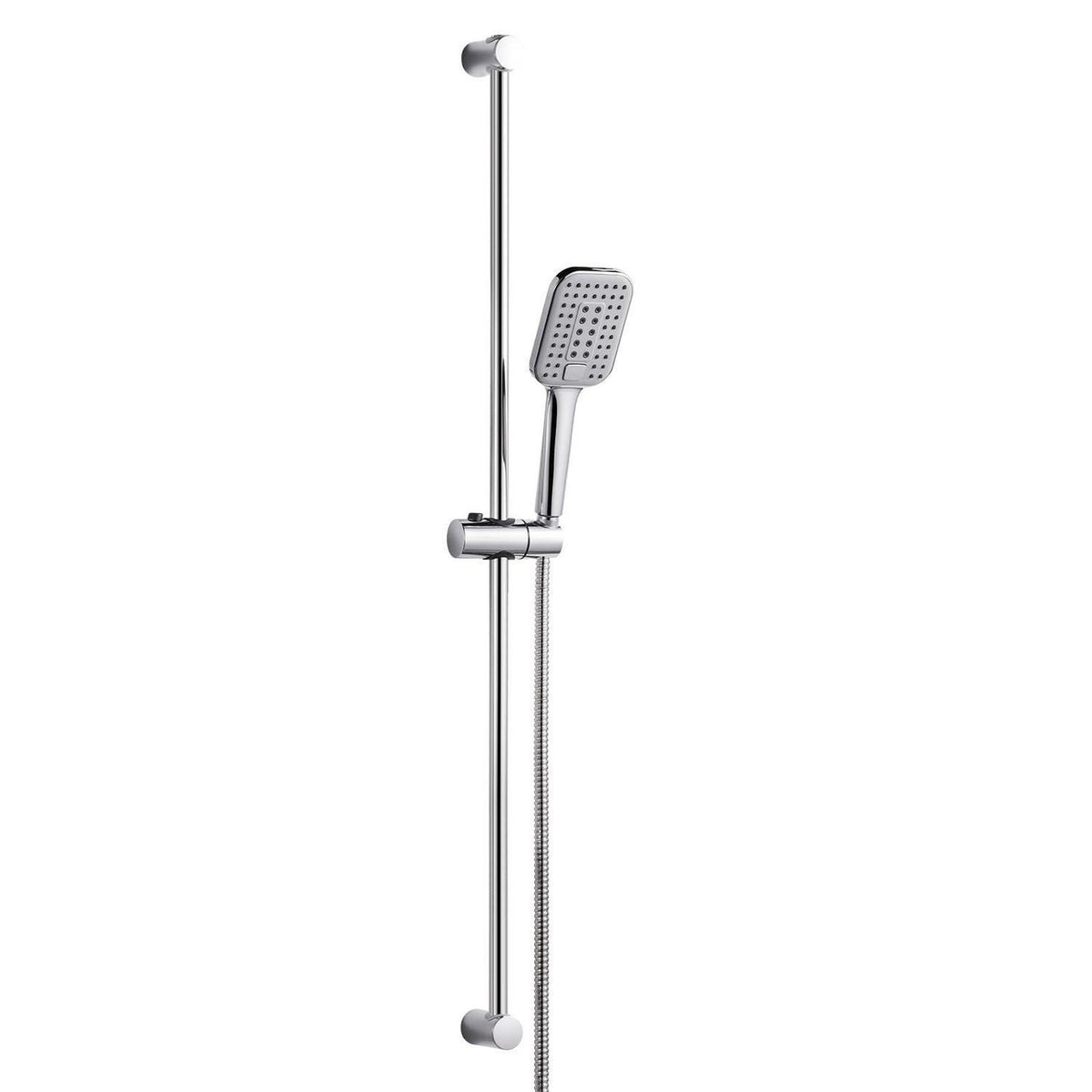 OFFO Duschset Chrom, 3 Strahlarten, 100cm Duschstange