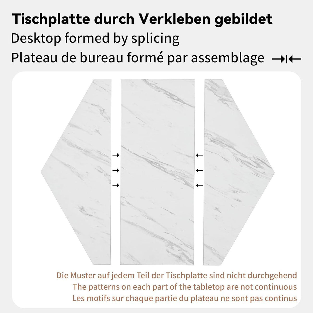 Sechseckiger Esstisch Set Grün Schwarz – 5-teilig, 115x100cm