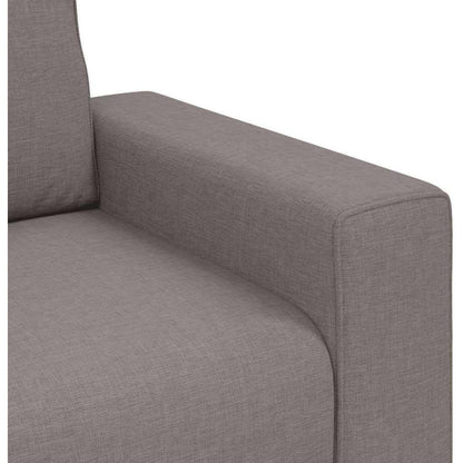 Modernes Sofa mit extra tiefen Sitzen, Taupe 140cm
