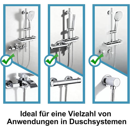 OFFO Duschset mit 3 Strahlarten & verstellbarer Höhe