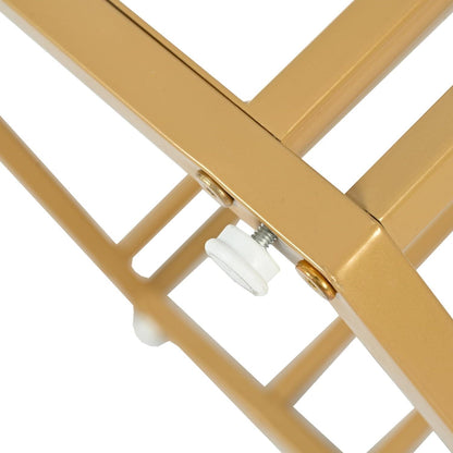 Sechseckiger Esstisch Set Grau & Gold – 5-teilig, 115x100cm