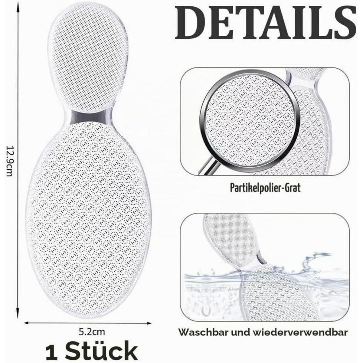 Nano Glas Hornhautentferner 2in1 – Für Weiche Füße & Pediküre