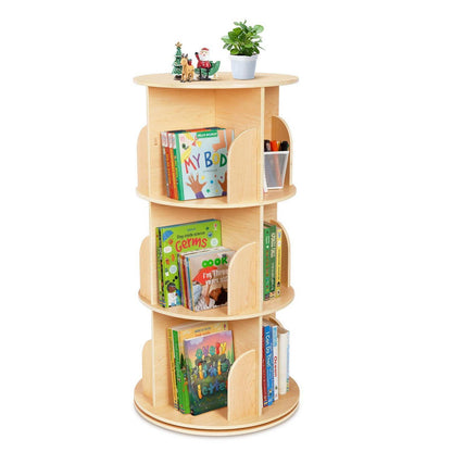 Drehbares Bücherregal 3 Ebenen – Schmal & Platzsparend