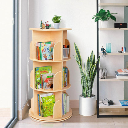 Drehbares Bücherregal 3 Ebenen – Schmal & Platzsparend