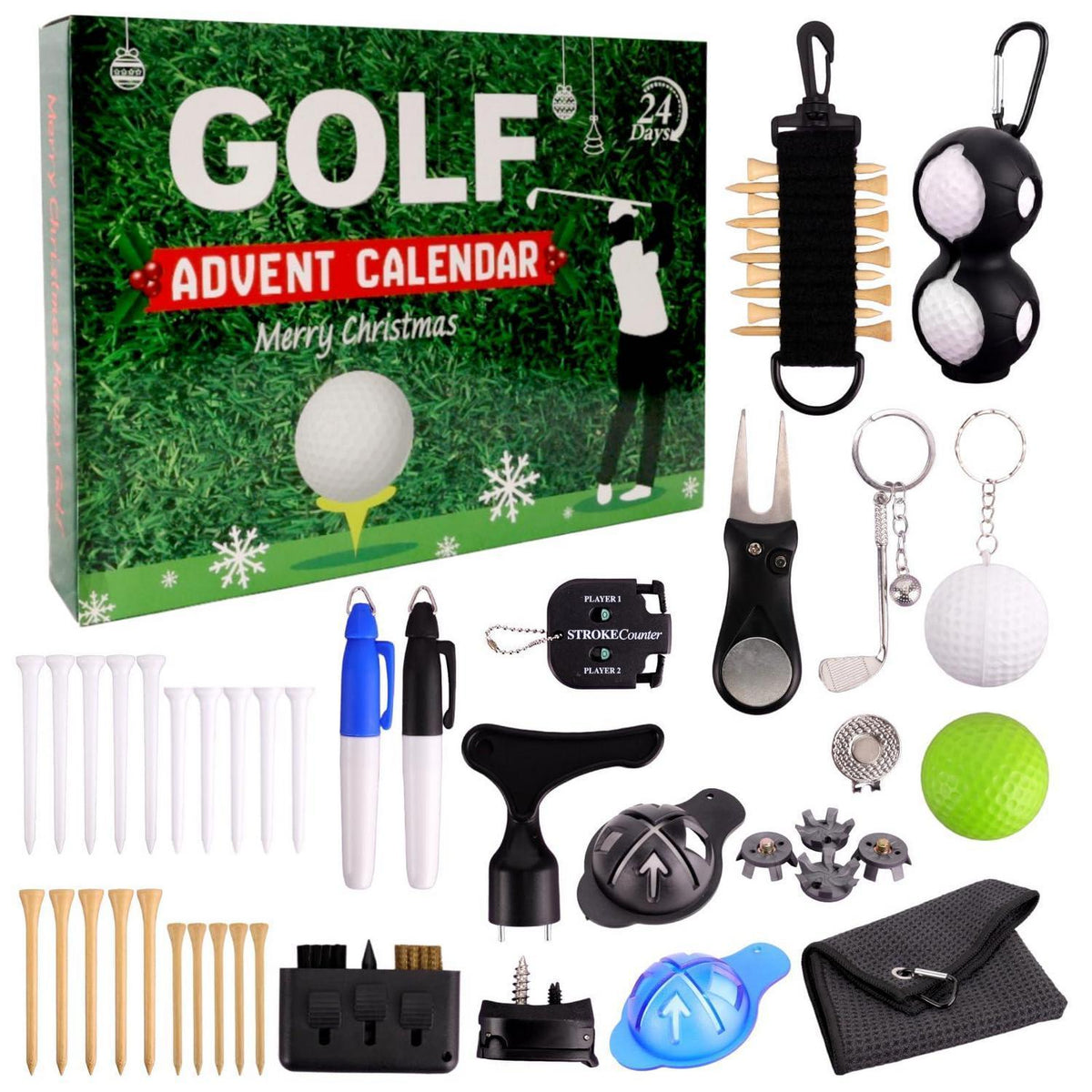 Golf Adventskalender 2026 für Herren mit Golfzubehör