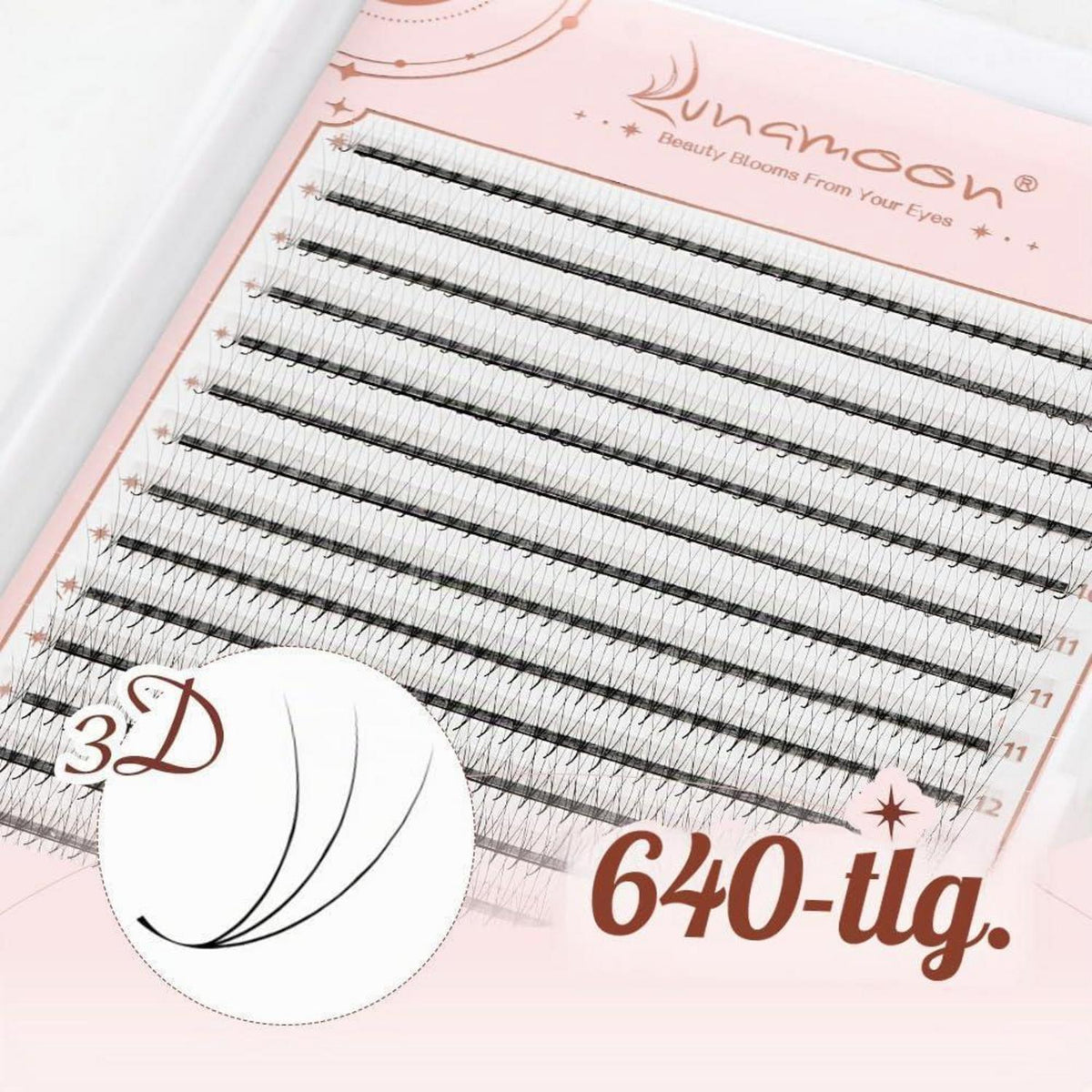 3D Vorgefertigte Wimpernfächer – Volumen-Wimpern 8-15mm