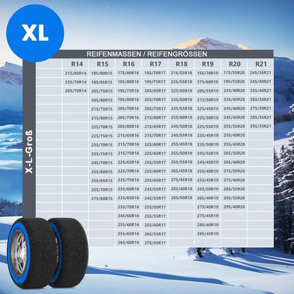 Schneesocken Auto 2er-Pack für R14-R24 – Griffig & Sicher