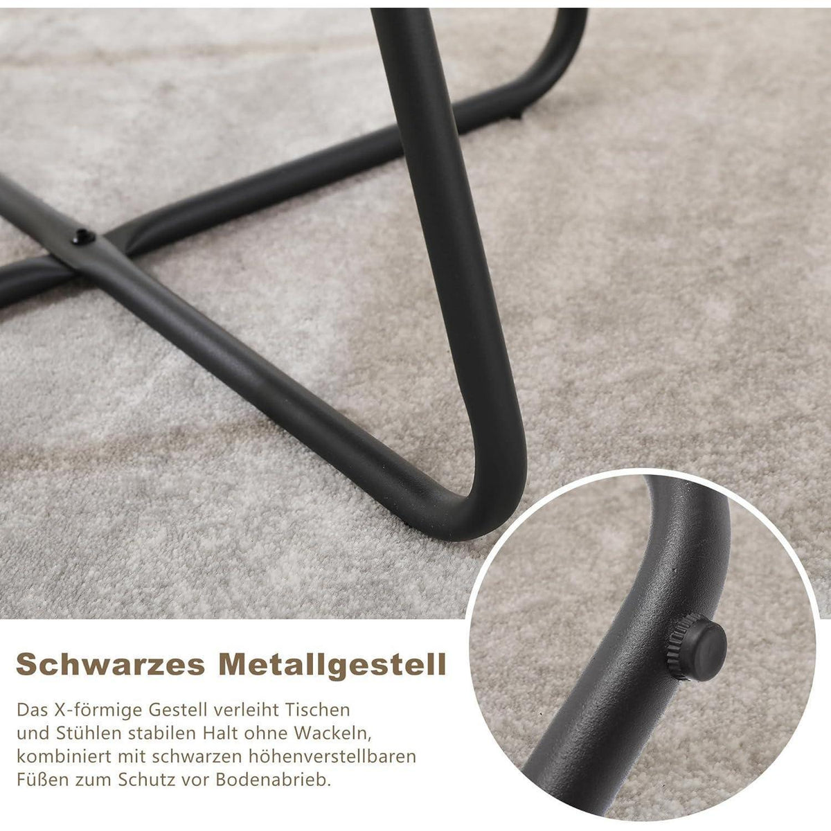 Mingone Lounge Sessel 2er Set Grau – Modern & Bequem