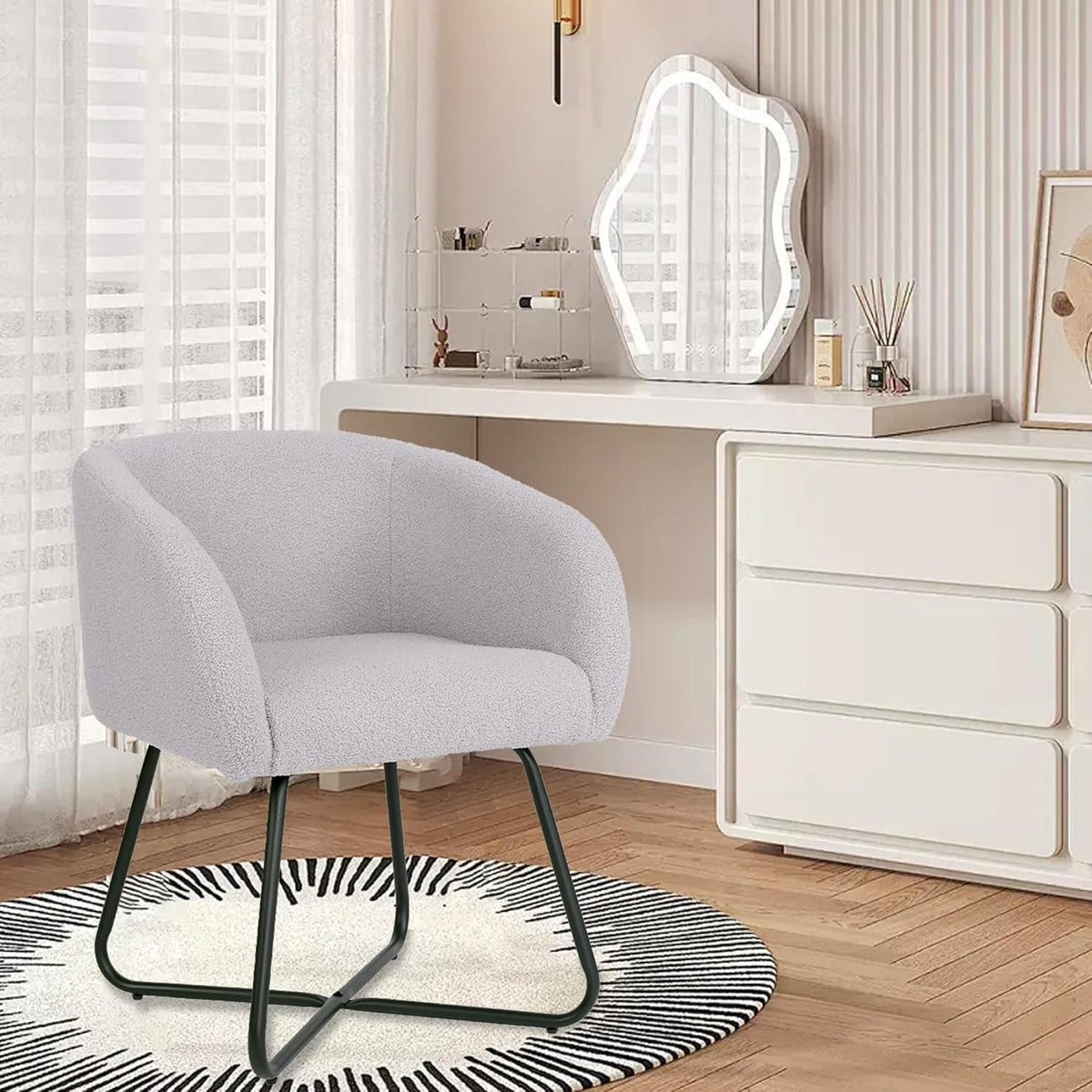 Mingone Lounge Sessel 2er Set Grau – Modern & Bequem