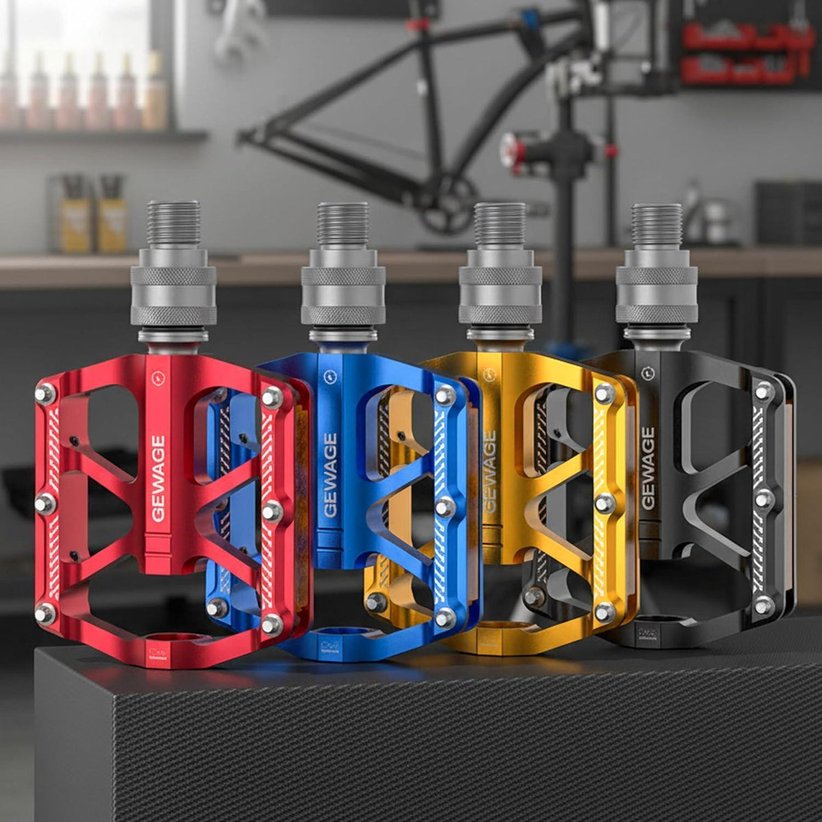 Schnellwechsel-Fahrradpedal 9/16 Zoll – CNC Aluminium mit Anti-Rutsch-Stiften