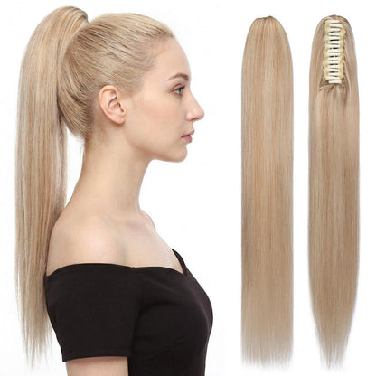 Echthaar Pferdeschwanz Extension #18/613 Aschblond & Blond