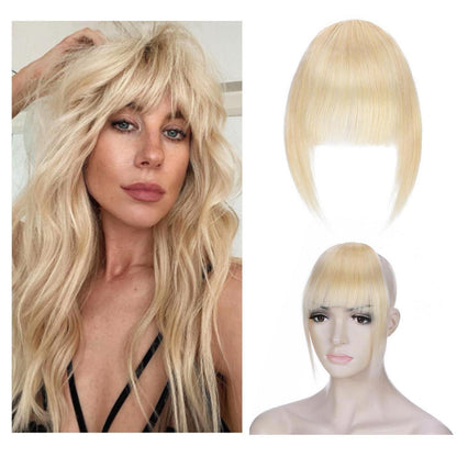 Clip-in Pony Echthaar Remy – Hellblond #613 mit Schläfen