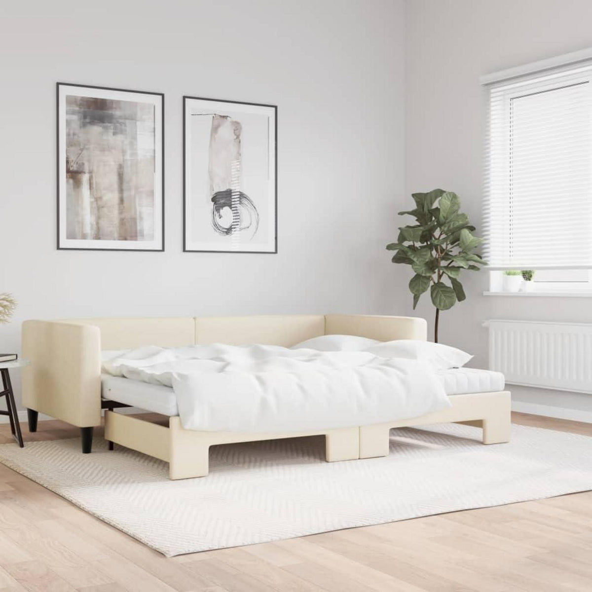 2-Sitzer Schlafsofa mit Bettkasten & Matratze – 90x200 cm