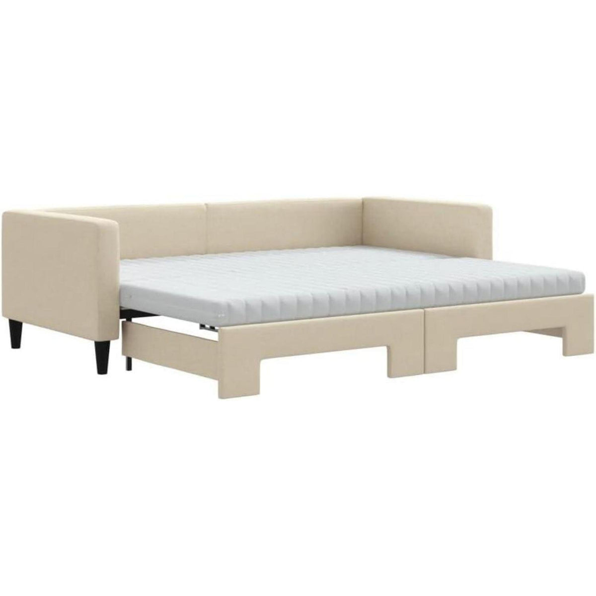 2-Sitzer Schlafsofa mit Bettkasten & Matratze – 90x200 cm