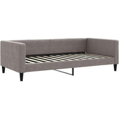 2-Sitzer Schlafsofa mit Bettkasten & Matratze Taupe 100x200 cm