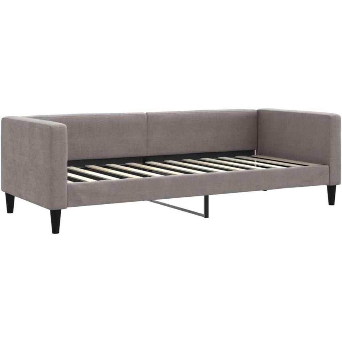 2-Sitzer Schlafsofa mit Bettkasten & Schublade, Taupe 80x200 cm
