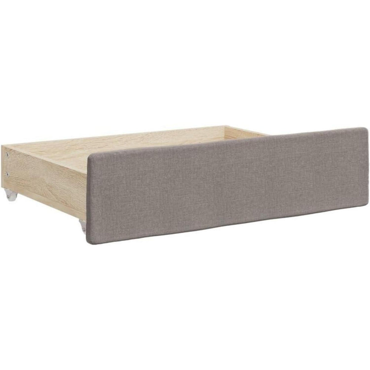 2-Sitzer Schlafsofa mit Bettkasten & Schublade, Taupe 80x200 cm