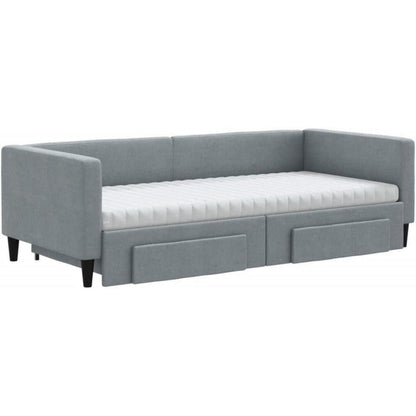 2-Sitzer Sofabett mit Bettkasten & Schublade, 90x200 cm