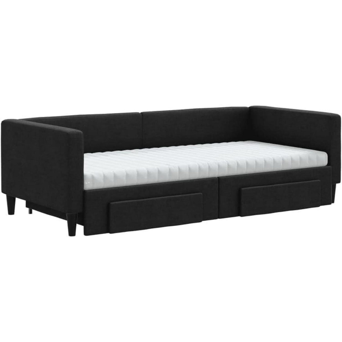 2-Sitzer Schlafsofa mit Bettkasten & Schublade, 90x200 cm