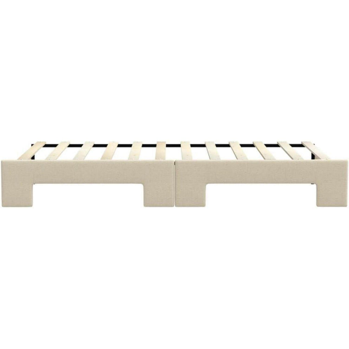 2-Sitzer Schlafsofa mit Bettkasten, 90x200 cm, Creme