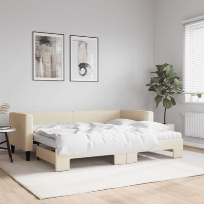 Tagesbett ausziehbar mit Matratze & Bettkasten – 80x200 cm