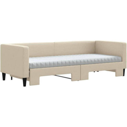 Tagesbett ausziehbar mit Matratze & Bettkasten – 80x200 cm