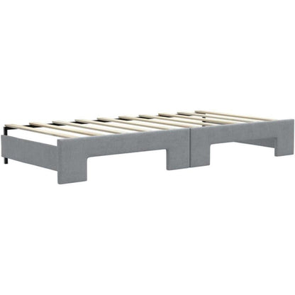 2-in-1 Schlafsofa mit Bettkasten & Matratze – Hellgrau 90x190 cm