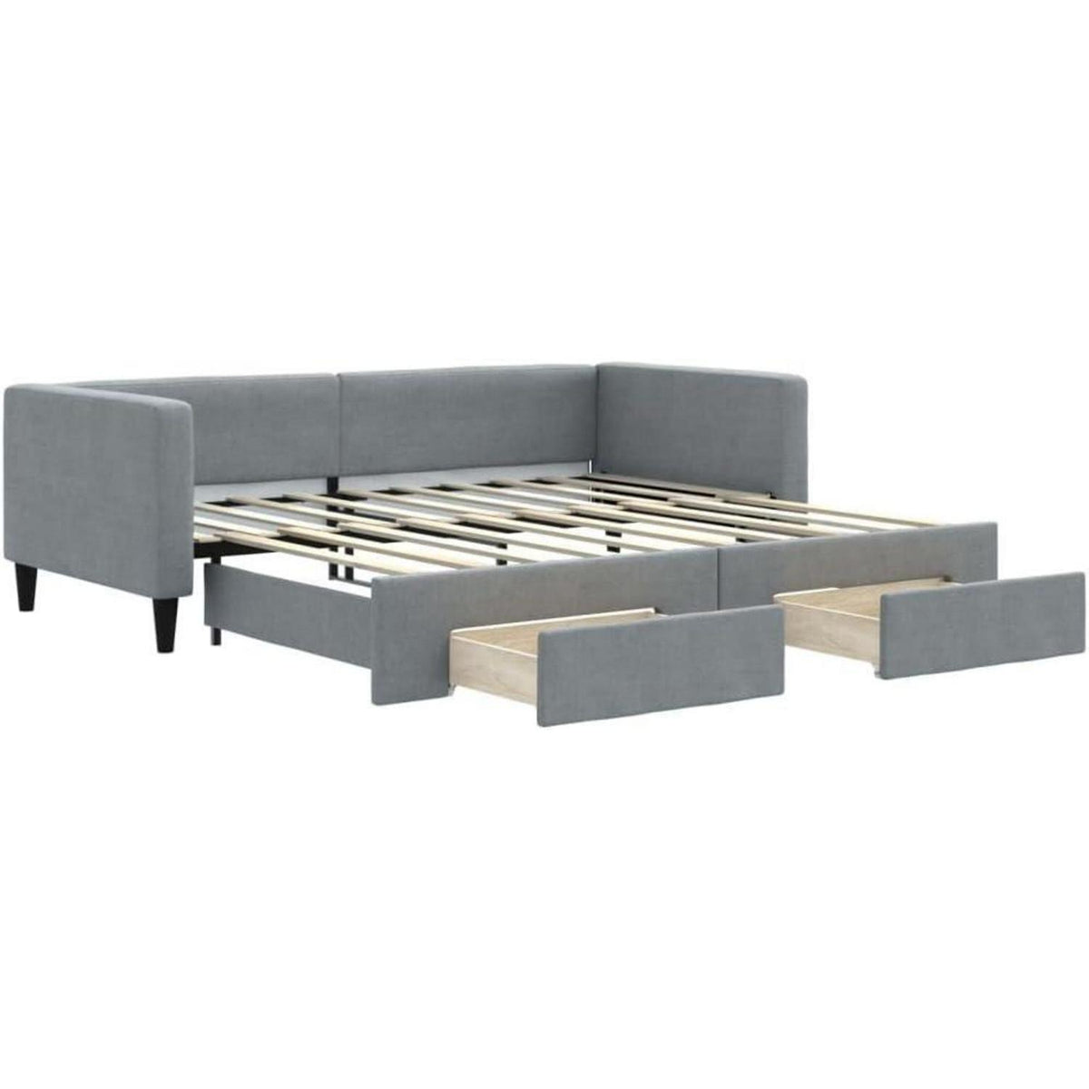 Tagesbett ausziehbar mit Schubladen – Schlafsofa 90x190 cm