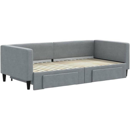 Tagesbett ausziehbar mit Schubladen – Schlafsofa 90x190 cm