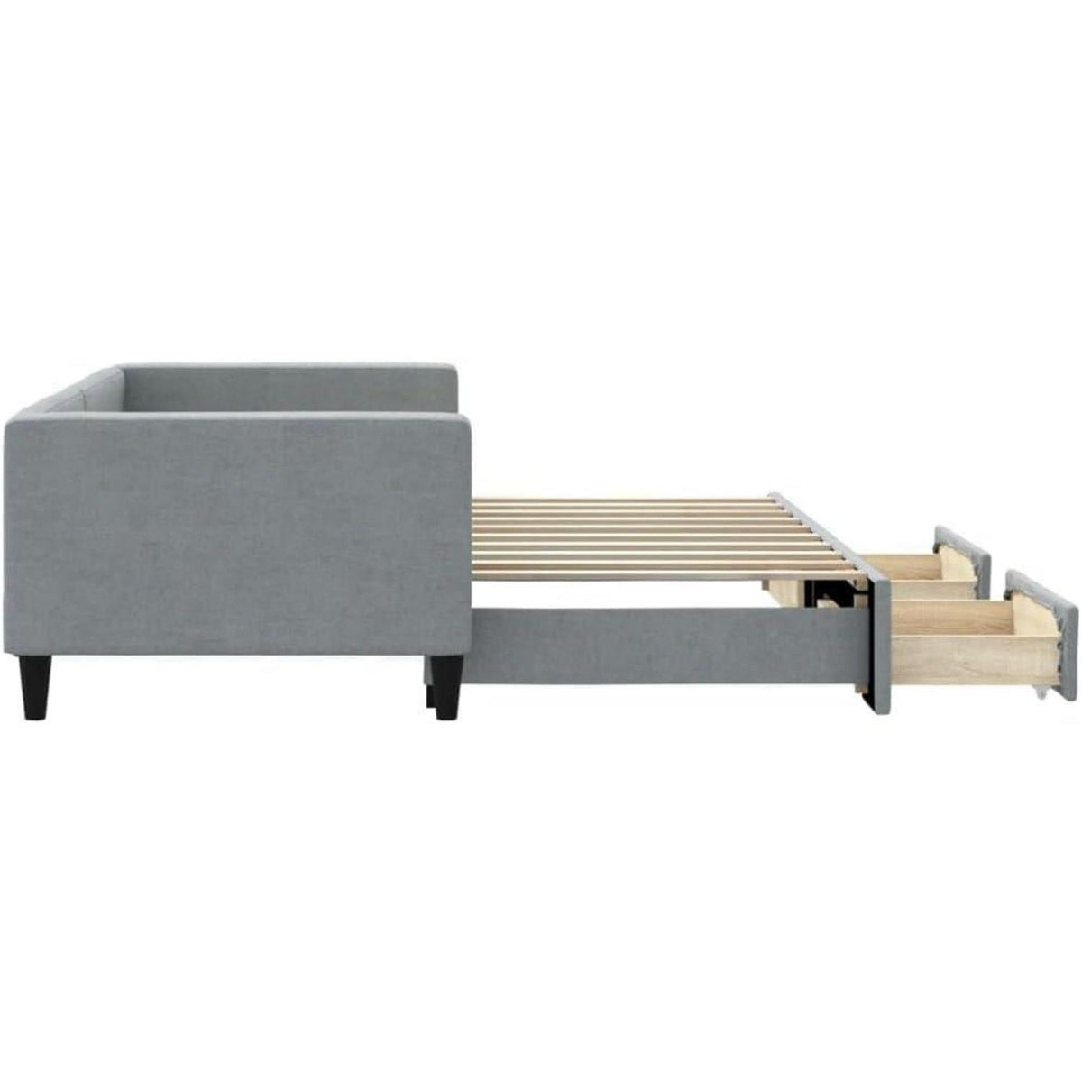 Tagesbett ausziehbar mit Schubladen – Schlafsofa 90x190 cm