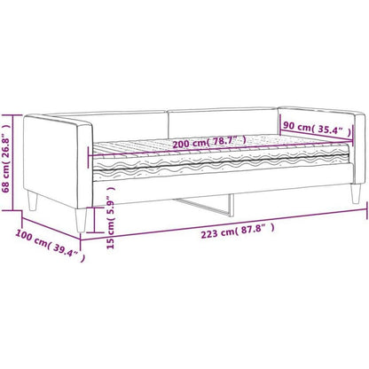 Tagesbett mit Matratze & Stauraum – Schlafsofa 90x200 cm