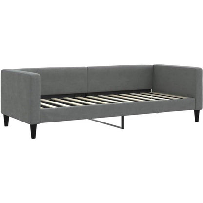 2-Sitzer Schlafsofa Dunkelgrau 80x200 cm mit Stauraum
