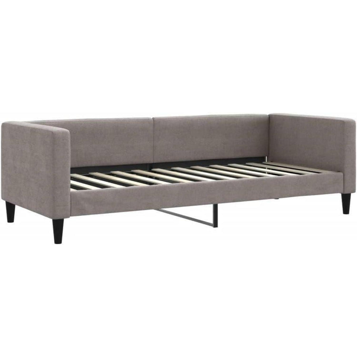 2-Sitzer Schlafsofa mit Stauraum & Bettfunktion, Taupe 80x200 cm
