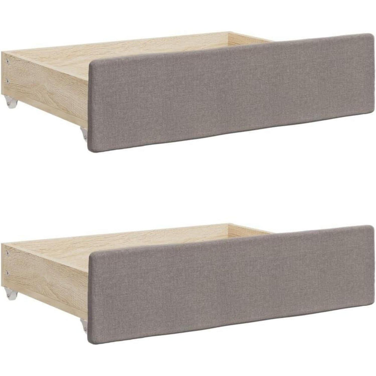 Tagesbett ausziehbar mit Schubladen – Schlafsofa 90x200 cm Taupe