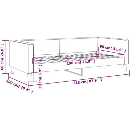 2-in-1 Schlafsofa Schwarz 90x190 cm mit Stauraum