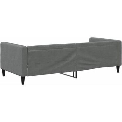 Tagesbett Schlafsofa 2-Sitzer mit Stauraum & Schlaffunktion Dunkelgrau
