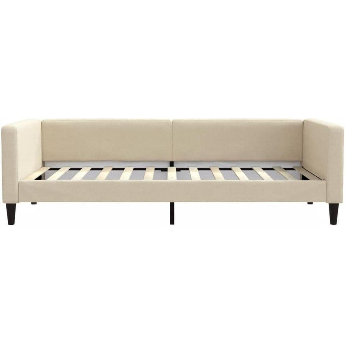 Tagesbett mit Matratze & Stauraum – Schlafsofa 2-Sitzer Creme