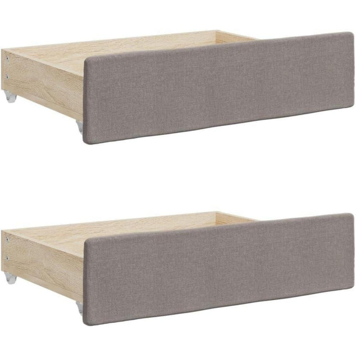2-Sitzer Schlafsofa mit Bettkasten & Schublade Taupe 80x200 cm