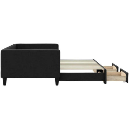 Tagesbett ausziehbar mit Schubladen – 2-Sitzer Sofabett 100x200 cm