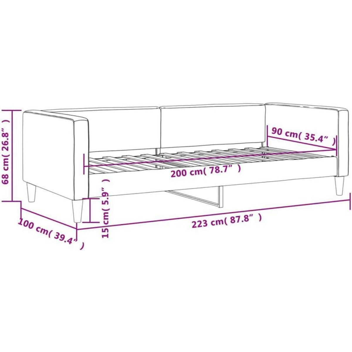 Schlafsofa 2-Sitzer Taupe – Klappsofa mit Stauraum & Bettfunktion