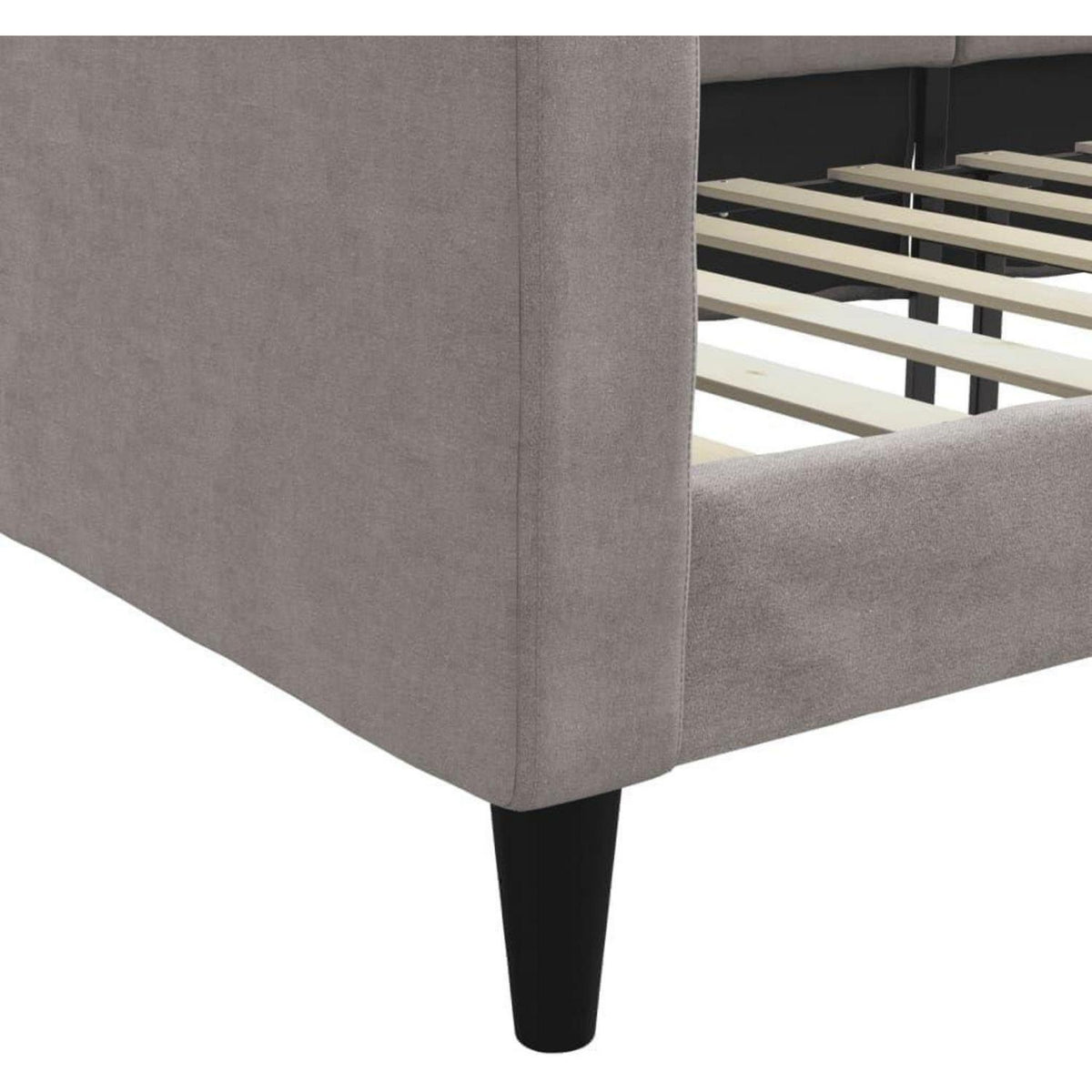Schlafsofa 2-Sitzer Taupe – Klappsofa mit Stauraum & Bettfunktion