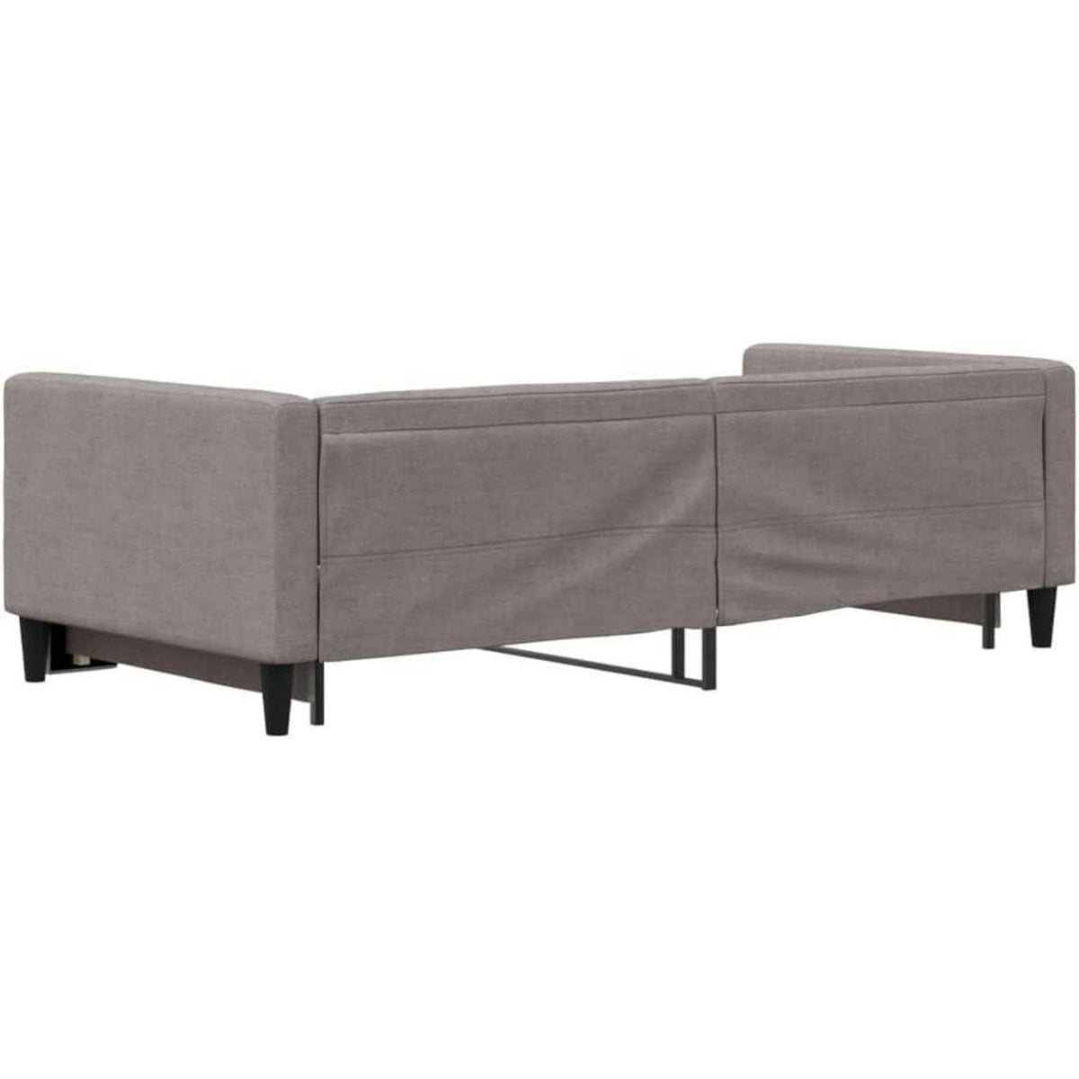2-Sitzer Schlafsofa mit Bettkasten, 90x200 cm, Taupe
